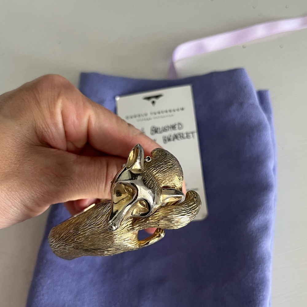 Carole Tanenbaum Vintage Collection Gold Brush Fox Cuff
